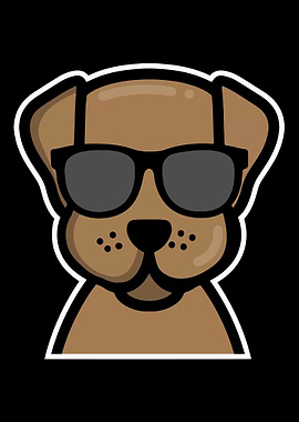 Dog with glasses