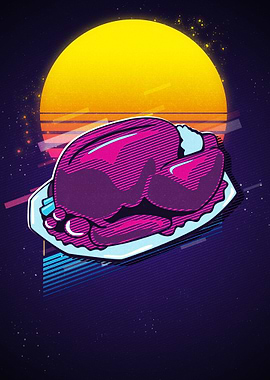 American meal of turkey