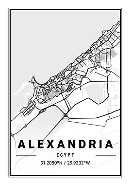 Alexandria Light City Map