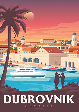 Dubrovnik Travel Poster