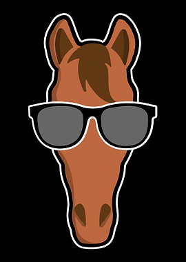 Horse with glasses