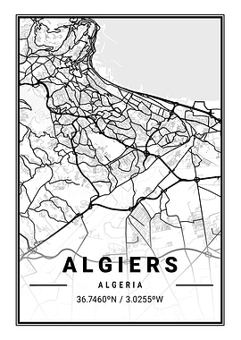 Algiers Light City Map
