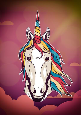 Unicorn Red Sky Design