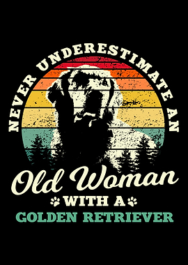 Woman Golden Retriever