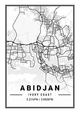 Abidjan Light City Map