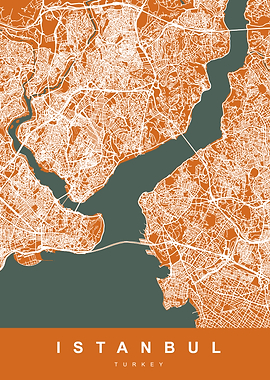 ISTANBUL City Map Turkey