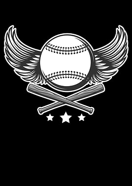 Baseball Logo with Wings