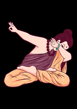 dabbing Buddha yoga medita