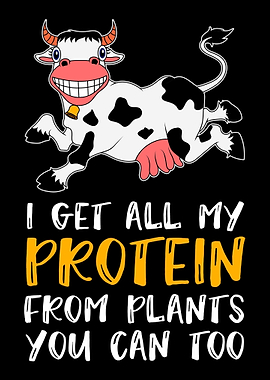 Happy Cow Jumping Around