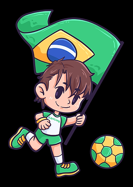 Brazil flag football playe