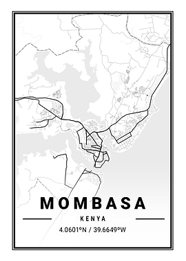 Mombasa Light City Map