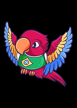 Brazil parrot colorful bir