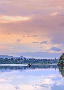 Victoria Nile at sunset