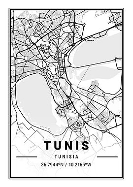 Tunis Light City Map