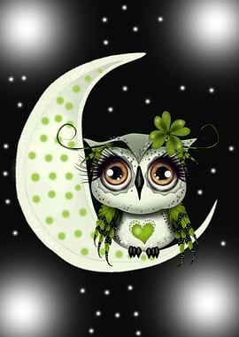 Owl in the moon