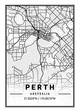 Perth Light City Map