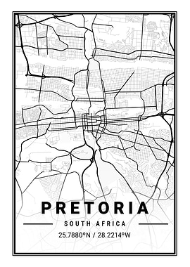 Pretoria Light City Map