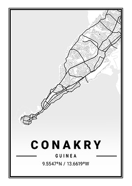 Conakry Light City Map