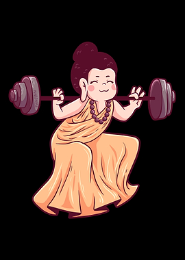 Gym Buddha barbell Sports