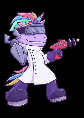 mad scientist Unicorn Nerd