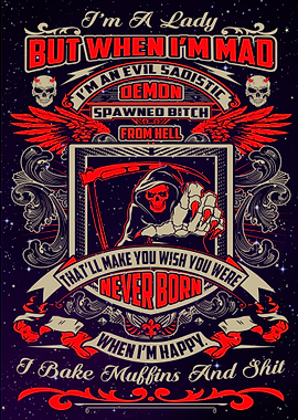 Skull Biker Bones funny