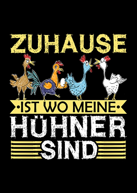 Zuhause Huhner Hennen