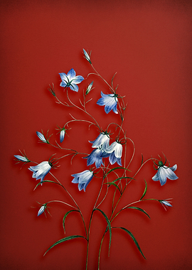 Campanule Clochette on Red