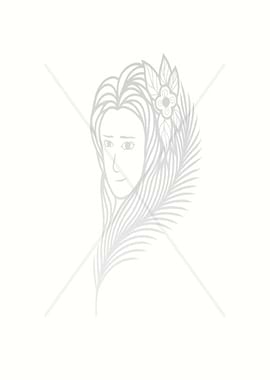 no color woman flower