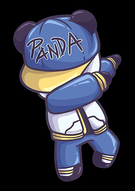 Dabbing panda bear dancing