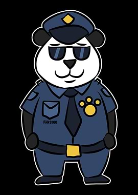 Police security panda bear