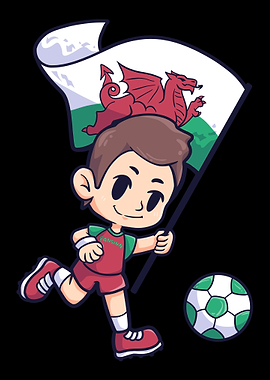 Football Wales flag Young