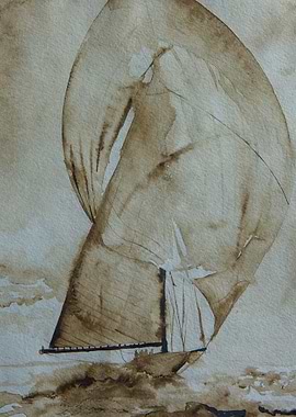 Sailing watercolor