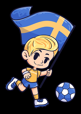 Football Sweden flag Young