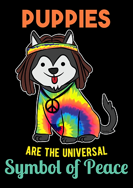 Hippie Dog Peace Batik fri