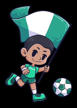 Nigeria soccer flag Young