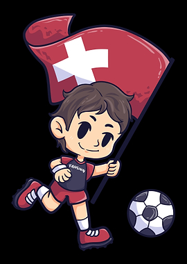 Soccer Switzerland flag Yo