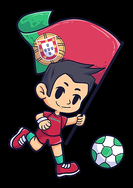 Soccer Portugal flag Young