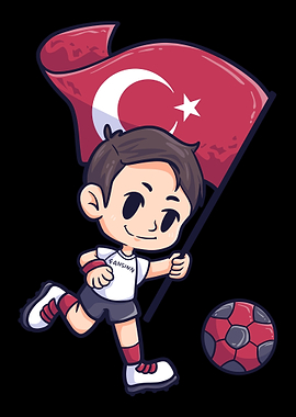 Football Turkey flag Young