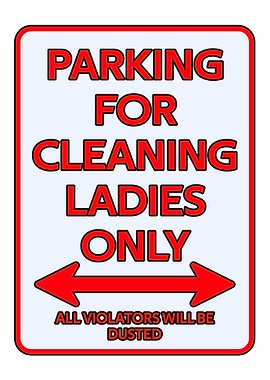 Housekeeper Parking sign
