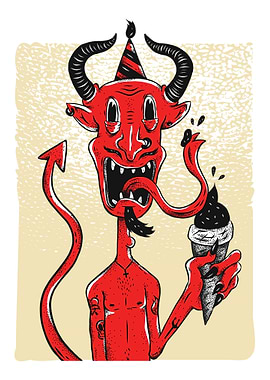Devil with ice