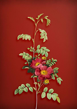 Blooming Alpine Rose Red