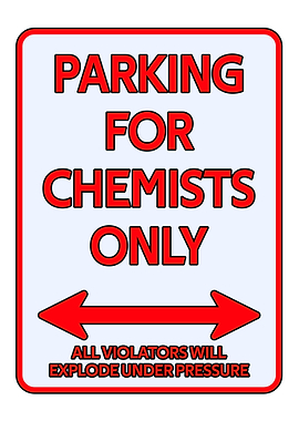 Chemical Parking sign