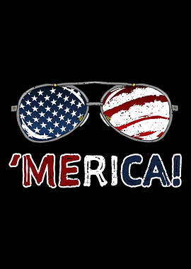 Sunglasses Merica Flag