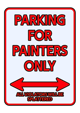 Painters Parking sign
