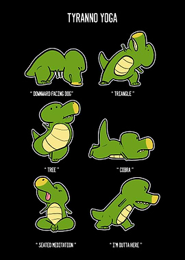 TRex Yoga Funny Yoga Coac