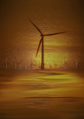 Windmills Digital Art