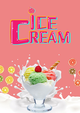 Ice Cream lemon milk food