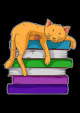 Reading Cat Lover Of Books
