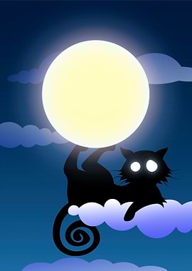 Moonholding Cat