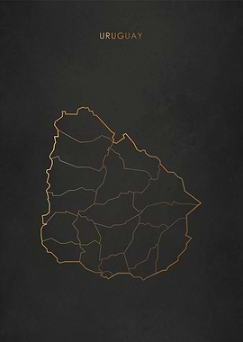 Gold Uruguay Map